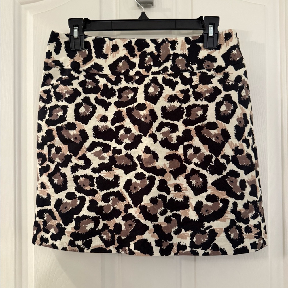 LOFT - Leopard Print Skirt with Pockets - NWT